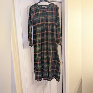 Vintage 90s Victoria's Secret Green Plaid Nightgown